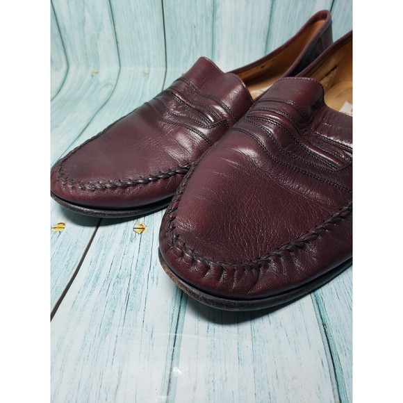 Bruno Magli Silas Calf leather Penny Loafers Maroon Bordeaux Size 11 Dress Shoes main image 4
